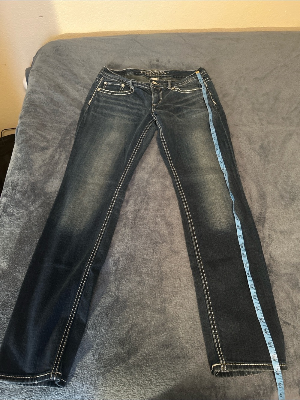Miss Me Y2K low rise Dark Wash Women's Jeans - Navy Blue